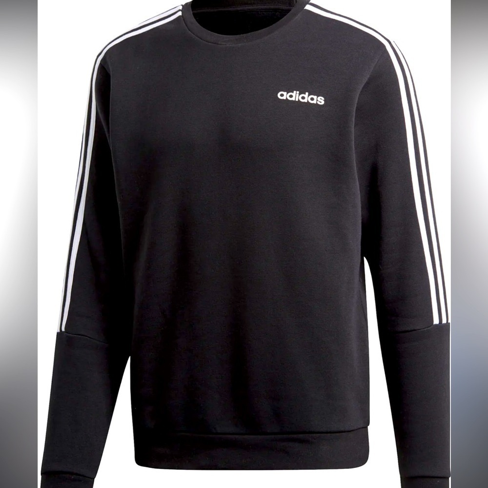 Adidas crew 3 stripes training sports pullover crewneck sweatshirt​​​​